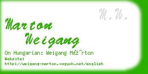 marton weigang business card